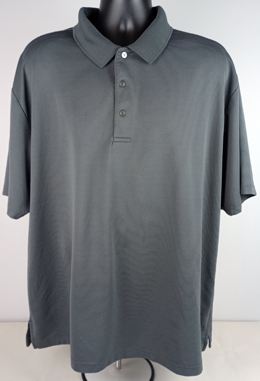 Ben Hogan Performance Mens M 3XL Gray Short Sleeve Polo Shirt